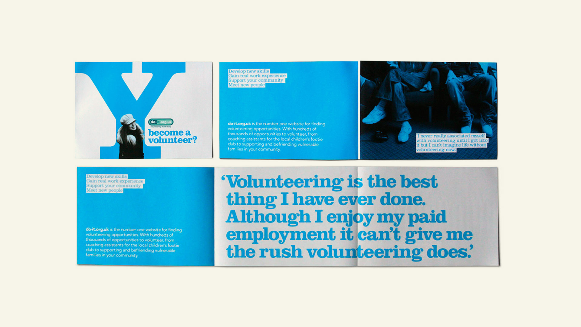 Art direction for leaflet to promote volunteering.